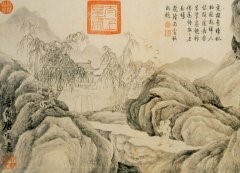 明唐寅山水人物画